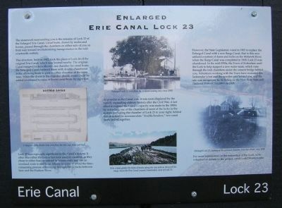 Enlarged Erie Canal Lock 23 Marker - Rotterdam, NY image. Click for full size.