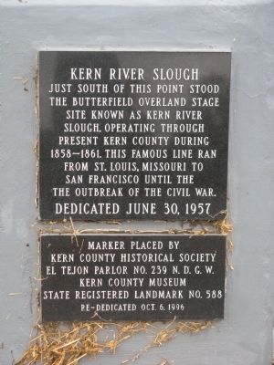 Kern River Slough Marker image. Click for full size.