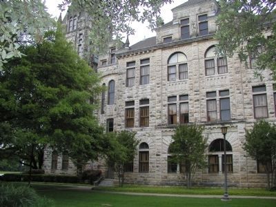 Southwestern University Main Building and Marker (Front Left) image. Click for full size.