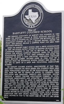 Site of Bartlett Colored School Marker image. Click for full size.