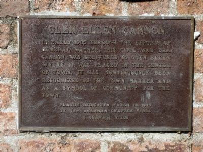 Glen Ellen Cannon Marker. Click for full size. Glen Ellen Cannon Marker image. Click for full size.