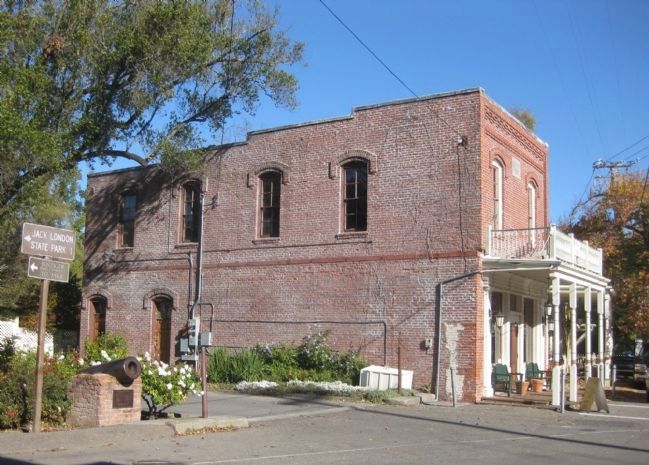 Glen Ellen Cannon and Marker with the Jack London Saloon in the Background. Click for full size. Glen Ellen Cannon and Marker with the Jack London Saloon in the Background image. Click for full size.
