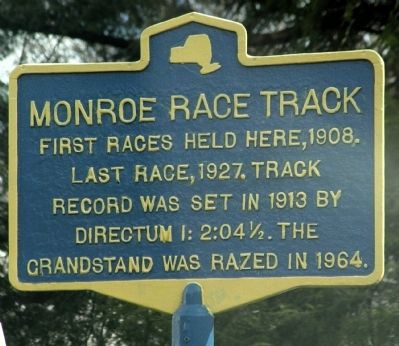 Monroe Race Track Marker image. Click for full size.
