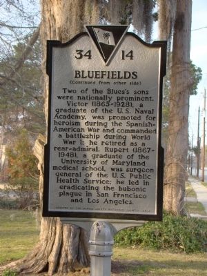 Bluefields Marker, Side Two. Click for full size. Bluefields Marker, Side Two image. Click for full size.