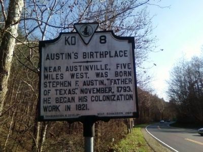 Austin's Birthplace Marker. Click for full size. Austin's Birthplace Marker image. Click for full size.