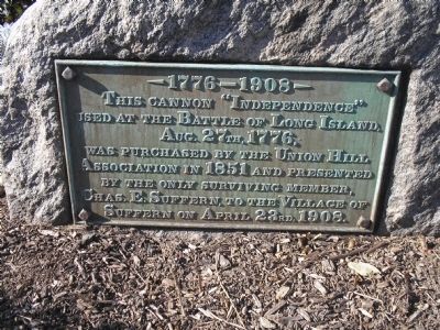 This Cannon “Independence” Marker. Click for full size. This Cannon “Independence” Marker image. Click for full size.