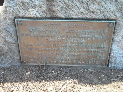 Plaque on west side of Cannon image. Click for full size.