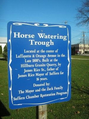 Horse Watering Trough Marker. Click for full size. Horse Watering Trough Marker image. Click for full size.