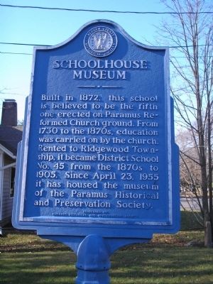 Schoolhouse Museum Marker. Click for full size. Schoolhouse Museum Marker image. Click for full size.