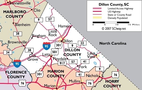 Dillon County. Click for full size. Dillon County image. Click for full size.