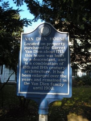 Van Dien House Marker image. Click for full size.
