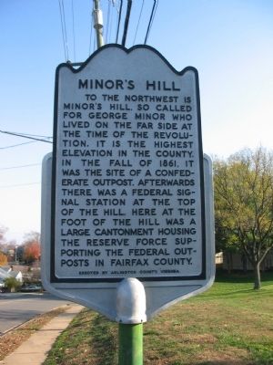 Minor's Hill Marker image. Click for full size.