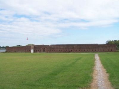 Fort Jackson, west wall. Click for full size. Fort Jackson, west wall image. Click for full size.