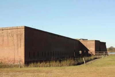 Fort Jackson east wall. Click for full size. Fort Jackson east wall image. Click for full size.