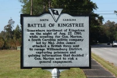 Battle of Kingstree Marker image. Click for full size.