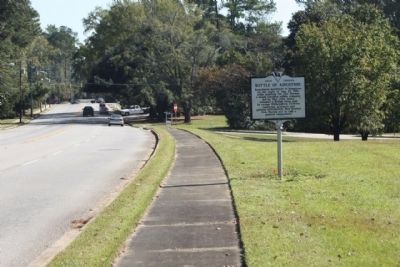Battle of Kingstree Marker, looking south along West Academy Street image. Click for full size.