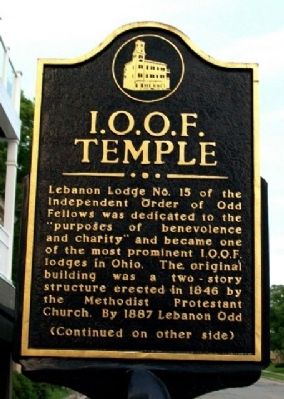 I.O.O.F. Temple Marker (Side A). Click for full size. I.O.O.F. Temple Marker (Side A) image. Click for full size.