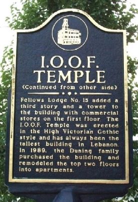 I.O.O.F. Temple Marker (Side B). Click for full size. I.O.O.F. Temple Marker (Side B) image. Click for full size.