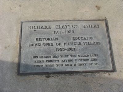 Plaque Located at Entrance to Pioneer Village image. Click for full size.