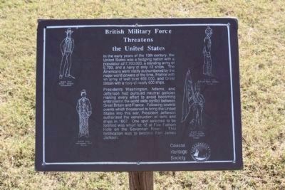 British Military Force Threatens the United States Marker - Panel one image. Click for full size.