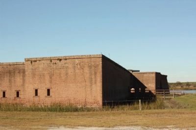 Fort Jackson, south and east wall image. Click for full size.