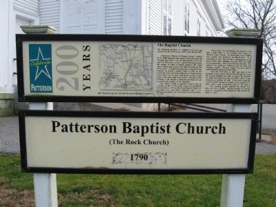 Patterson Baptist Church Marker image. Click for full size.