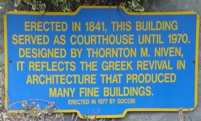 1841 Courthouse Marker. Click for full size. 1841 Courthouse Marker image. Click for full size.