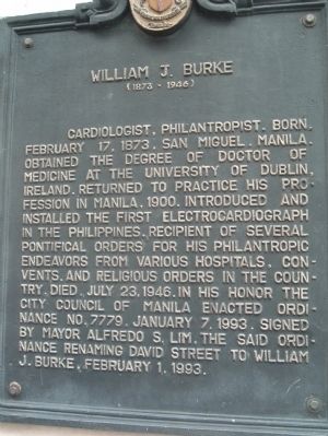 William J. Burke Marker image. Click for full size.