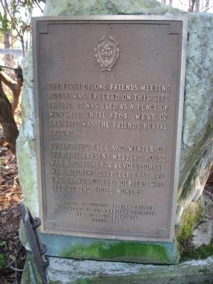 The First Oblong Friends Meeting House Marker image. Click for full size.