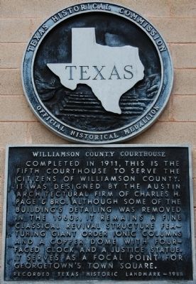 Williamson County Courthouse Marker image. Click for full size.