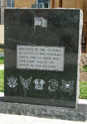 Vinton County Veterans Memorial. Click for full size. Vinton County Veterans Memorial image. Click for full size.