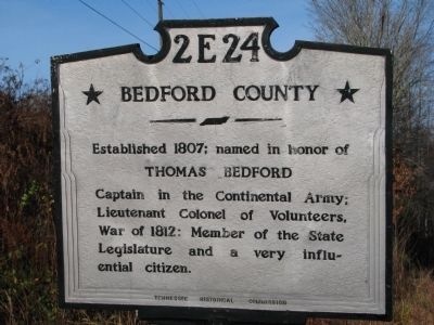Moore County / Bedford County Marker image. Click for full size.