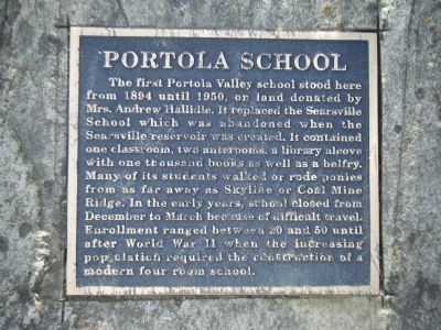 A Second Portola Primary School Marker image. Click for full size.