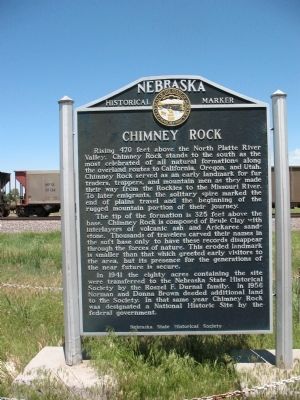 Chimney Rock Marker. Click for full size. Chimney Rock Marker image. Click for full size.