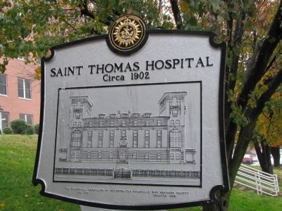 Saint Thomas Hospital Marker 'reverse' image. Click for full size.
