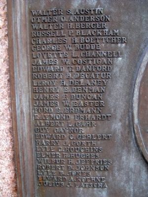 Ricketts Marine Corps Memorial Honored Dead (Part A). Click for full size. Ricketts Marine Corps Memorial Honored Dead (Part A) image. Click for full size.