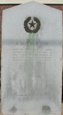 Site of a Block House Marker. Click for full size. Site of a Block House Marker image. Click for full size.