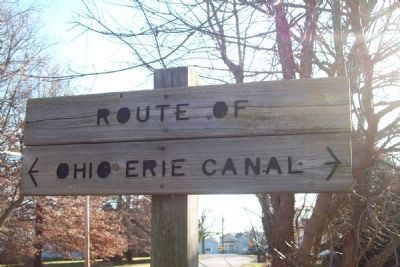 Junction of the Ohio Erie and Lancaster Lateral Canals Marker image. Click for full size.