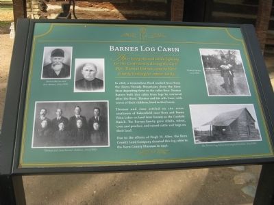 Barnes Log Cabin Marker. Click for full size. Barnes Log Cabin Marker image. Click for full size.
