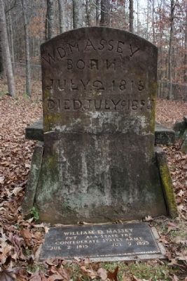 William D. Massey's Gravestone. Click for full size. William D. Massey's Gravestone image. Click for full size.