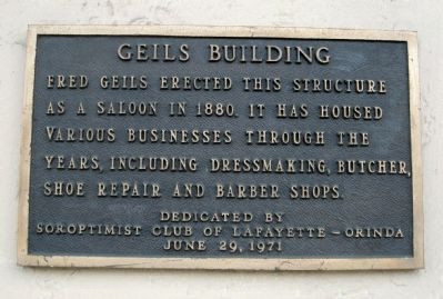 Geils Building Marker. Click for full size. Geils Building Marker image. Click for full size.