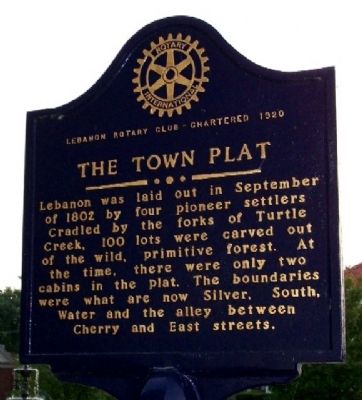 The Town Plat Marker (Side A). Click for full size. The Town Plat Marker (Side A) image. Click for full size.