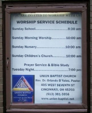 Union Baptist Church Sign image. Click for full size.