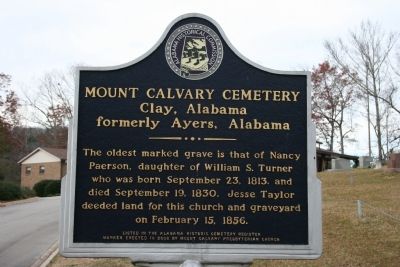 Mount Calvary Cemetery Marker. Click for full size. Mount Calvary Cemetery Marker image. Click for full size.