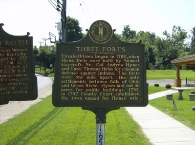 Three Forts Marker. Click for full size. Three Forts Marker image. Click for full size.