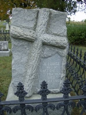 Grave of A. Louise Prather, wife of Capt. S.G. Prather image. Click for full size.