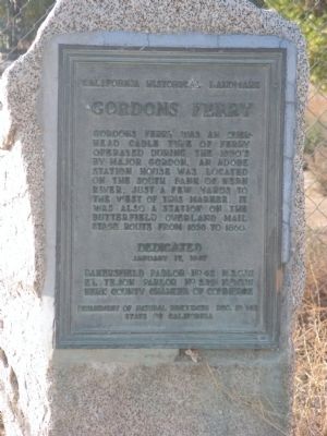 Gordons Ferry Marker. Click for full size. Gordons Ferry Marker image. Click for full size.