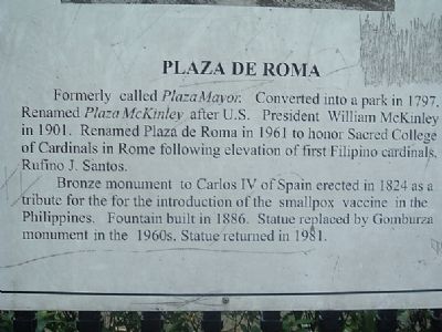 Plaza de Roma Marker image. Click for full size.