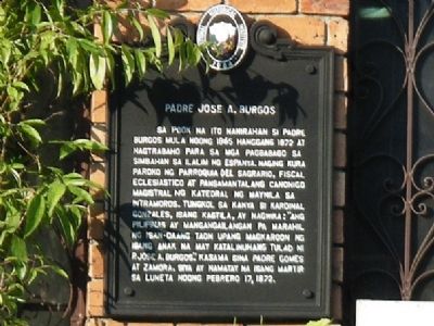 Padre Jose A. Burgos Marker image. Click for full size.