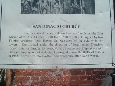 San Ignacio Church Marker. Click for full size. San Ignacio Church Marker image. Click for full size.